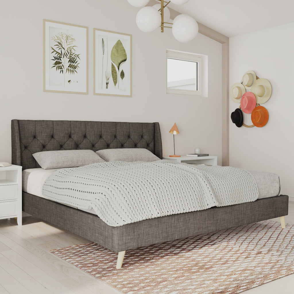 Her Majesty Upholstered Bed The Novogratz
