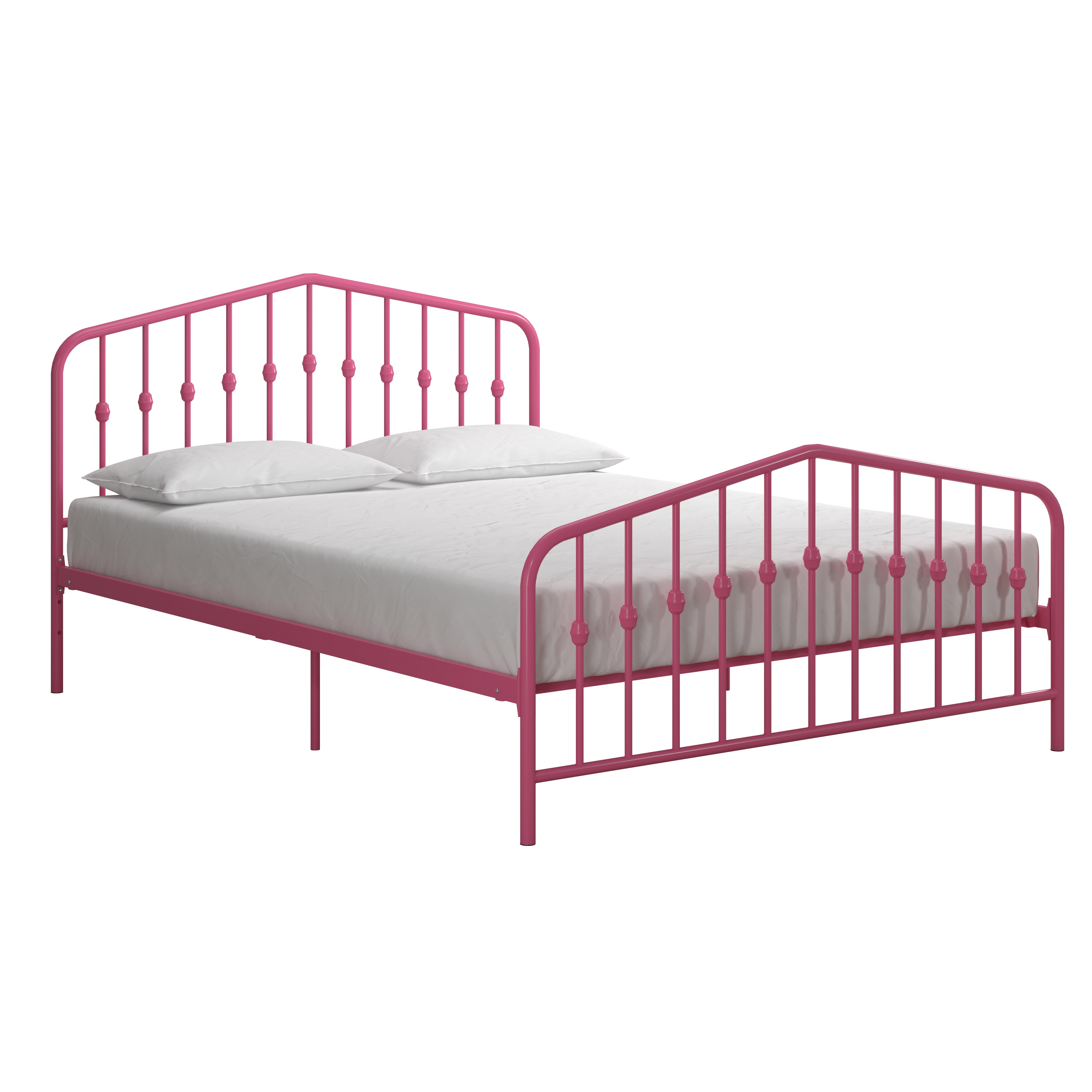 Pink metal bed clearance frame full