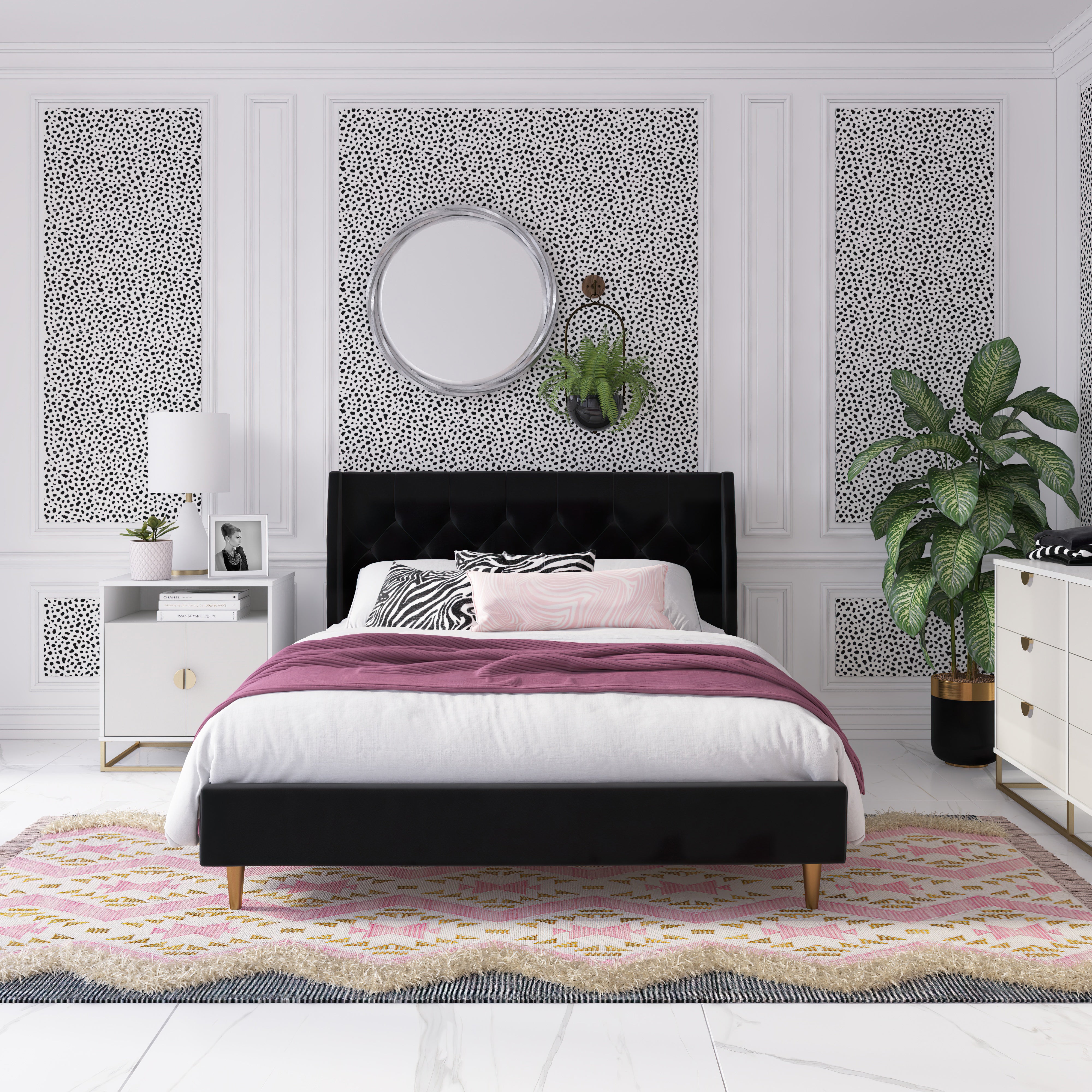White velvet bed frame queen online