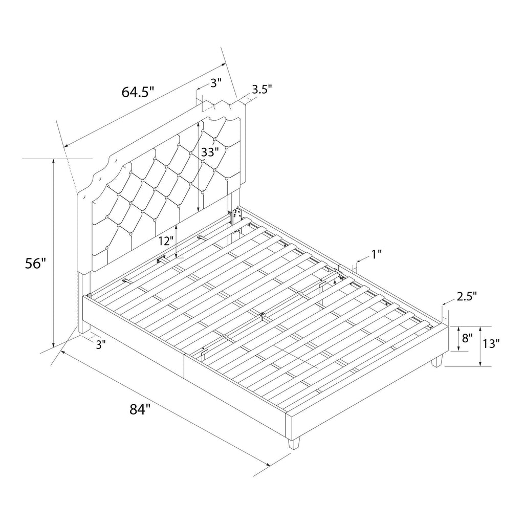 Eloise Upholstered Platform Bed The Novogratz
