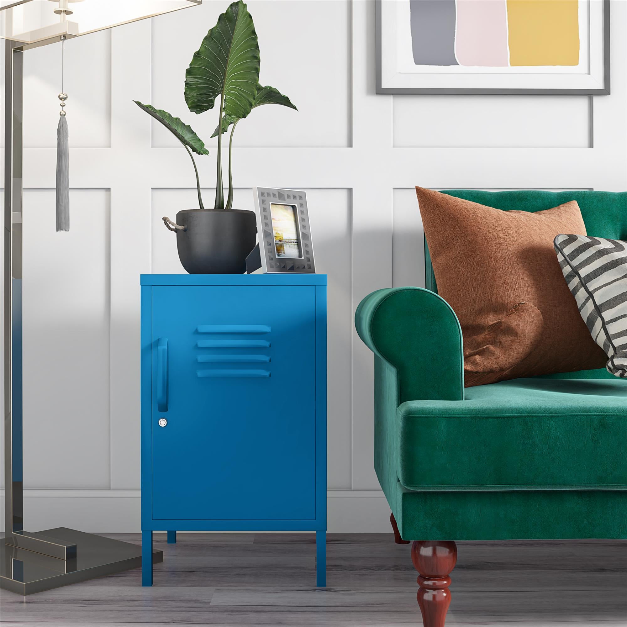 Cache Metal Locker End Table The Novogratz