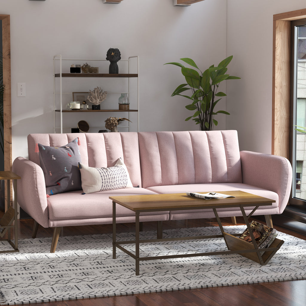 Novogratz brittany sleeper sofa with memory foam mattress deals