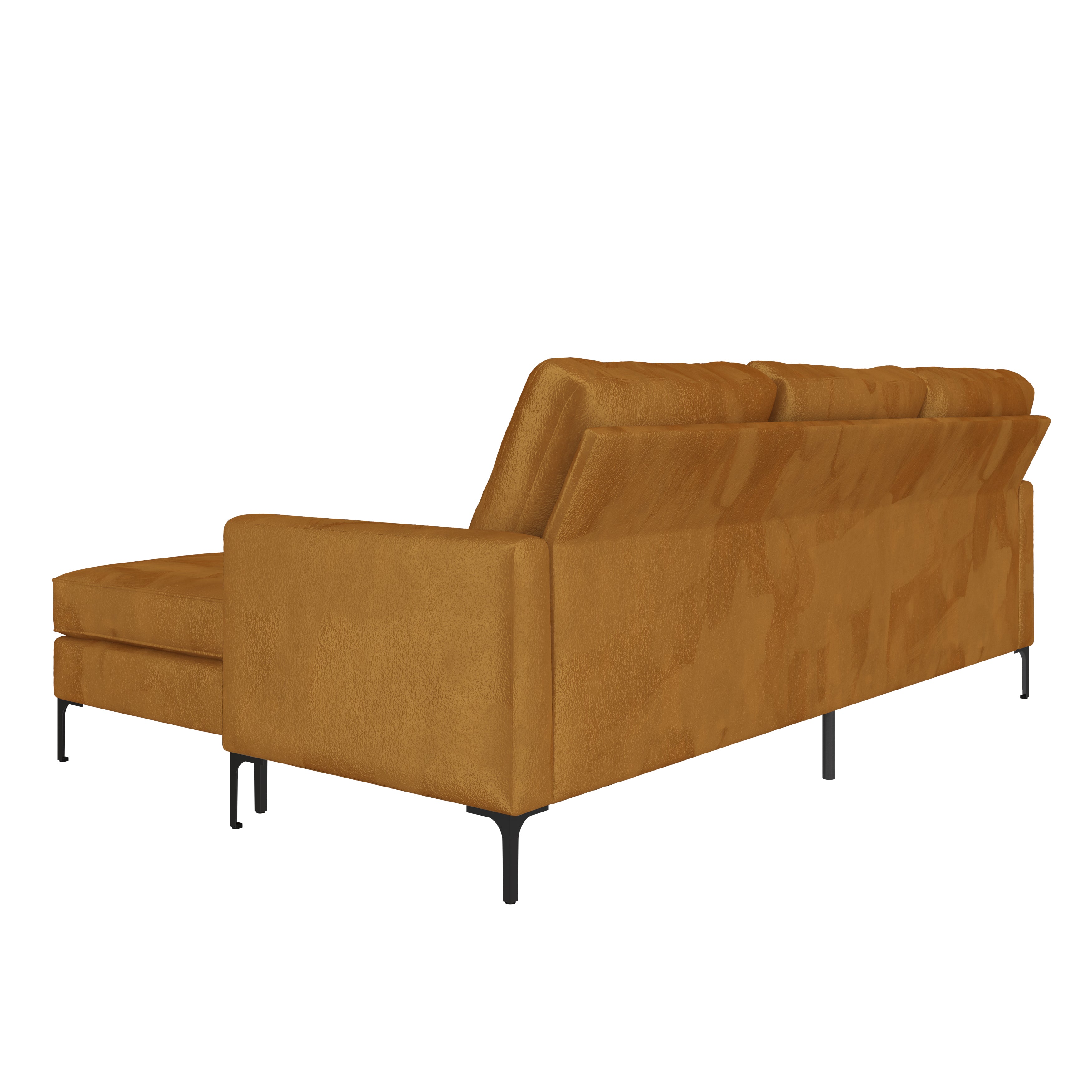 Novogratz chapman sectional sofa with chrome legs top