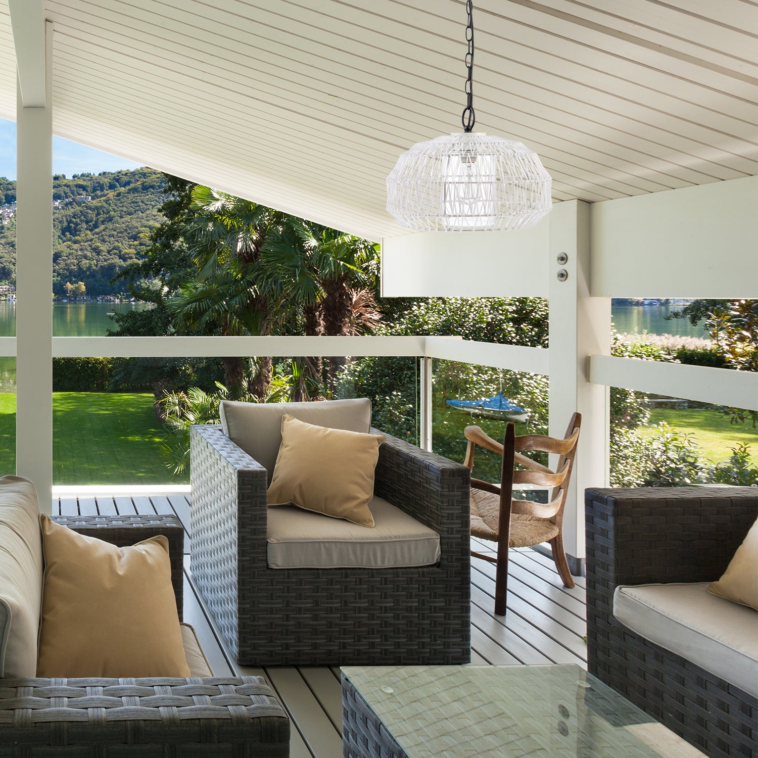 Plug in outdoor pendant top