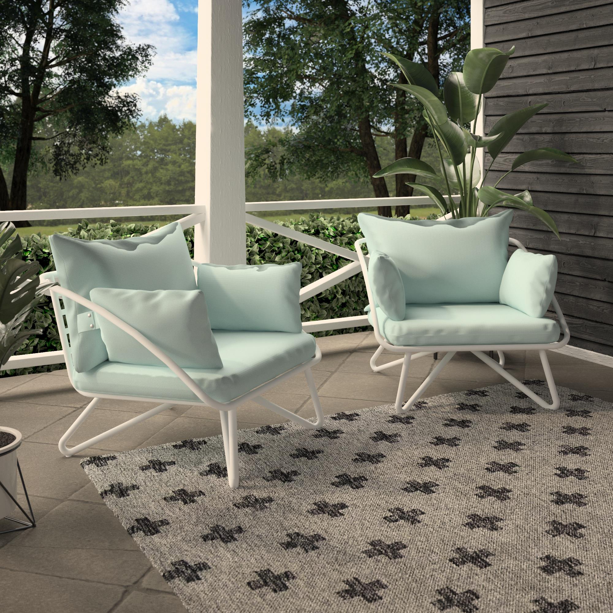 Teddi patio 2025 chair with cushions
