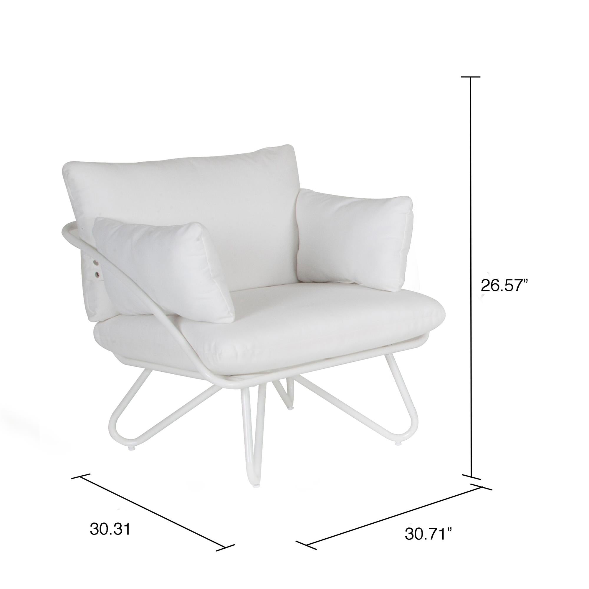 Teddi Outdoor Lounge Chairs Set of 2